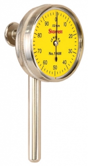 196MB1 Starrett Universal Back Plunger Dial Indicator 0-100, 0.02mm graduation, with 3 Contact Point