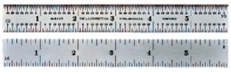 C604R-18 Starrett Steel Rule with 4R grad (1-1/8* wide x 3/64* thick) 18* long