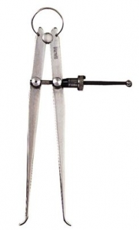 73A-4  Starrett (4*  / 100mm) Yankee Spring-Type Inside Caliper with Solid Nut and Flat Legs