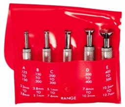 S830FZ Starrett Small hole gage set with case (Set of 5 .125-.500 / 3.2-12.7mm) 2* long