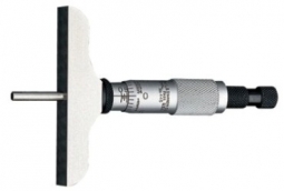 445AZ-3RL Starrett Depth Micrometer,  0-3* Range, 3* Base, 3 Rods, Ratchet Stop, Lock Nut, & Case