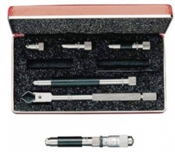 823AZ Starrett Tubular Inside Micrometer, 1 1/2-8* Range with 5 Rods, Handle with Case