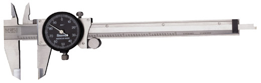 B120A-6 Dail Caliper with Black Dial Fitted Plastic Case 0-6"