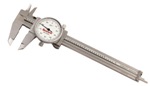 1202-4 Starrett Dial Caliper 0-4" with White Dial in Fitted Plastic Case