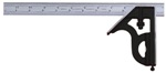 C11H-4-4R Starrett 4" Combination Square, Cast Head, 4R graduation, Satin Chrome Blade