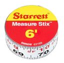 SM44W Measure stix- steel measure tape with adhesive backing 1/2"x4', reading left to right