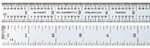 C604RE-6 Starrett Steel Rule (3/4" width x 3/64" thick x 6" long), 4R graduation with end graduation