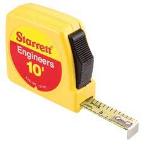 Y12-10T Measuring Tapes ENGINEER'S TAPE 1/2 x 10' S2 Grad Style with Yellow Case