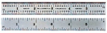 C604R-36 Starrett Steel Rule (1-1/4* width x 3/64* thick) 36* long, 4R graduation