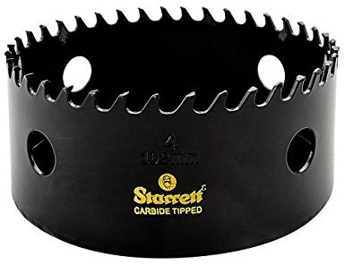 CT414 Starrett 4-1/4" (108mm) HP Tungsten Carbide Tipped Hole Saw
