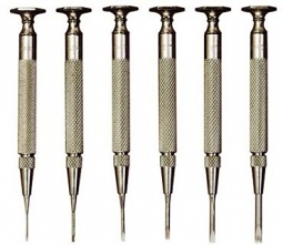 S555Z-6 Starrett Jewelers Screwdriver Set (.025-.100 / 0.6-2.5mm)