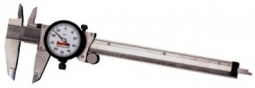 120A-6 Starrett 0-6* Dial Caliper with white Dial in Fitted Plastic Case