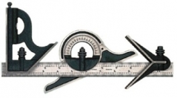 9-12-4R Starrett 12* Combination Set with Square, Center and Non Reverisble Protractor Head