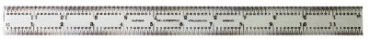 CB18-4R Starrett 18* Satin Chrome Square Blade for Combination Squares, Bevel Protractors 4R Grad.