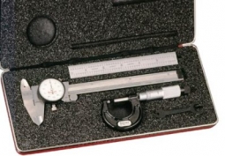 S909MZ Starrett Basic Precision Measuring Tool Set (Millimeter) in Case.