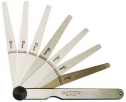 172MBT Starrett Thickness Gage, 0.04-0.30mm Range, 9 Tapered leaves