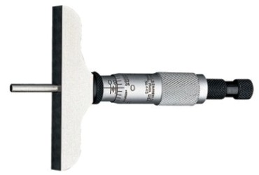 445MDZ-225RL Starrett Depth Micrometer, 0-225mm Range, 150mm Base, 9 Rods, RS, LN, Case
