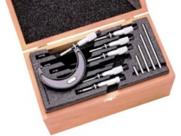 S436.1CRLZ  Outside Micrometer Set  (0-6* Range, Standards  in Case)