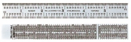 C623R-6 6* Starrett Steel Rule with Letter and Number Drill Sizes