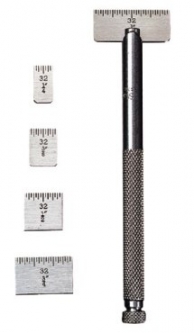 S423Z Starrett Small  Steel Rules with  Holder