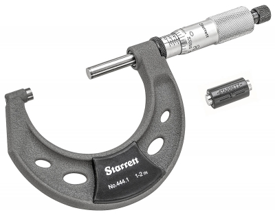 T444.1XRL-2 Starrett 1-2* Outside Micrometer, Carbide, RS, LN