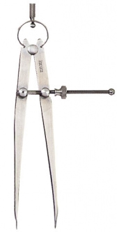 83A-12 Starrett (12*  / 300mm) Yankee Spring-Type Divider Caliper with Solid Nut and Flat Legs
