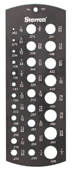 187 Starrett Jobbers Drill Gage Hardened (1/16-1/2*)