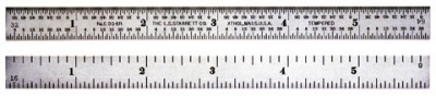 C304R-24  Starrett Steel rule ( 3/4* width  x 1/50* thick ) 24*  Full-Flexible, 4R graduation